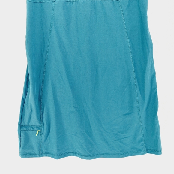 Title Nine Nimblene Laser Cut  Teal Lime Green ZIpper Pocket Dress - Picture 3 of 8